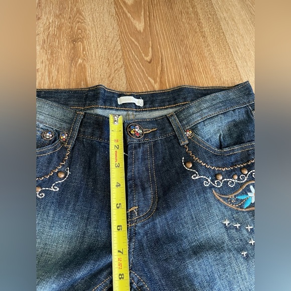 Rare Roberto Cavalli Vintage Embroidered Jeans Size 31 Bootcut - Picture 9 of 13